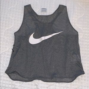 Nike crop top size small with zip side pocket